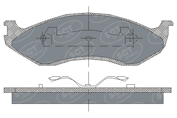 SCT GERMANY Piduriklotsi komplekt,ketaspidur SP 181 PR